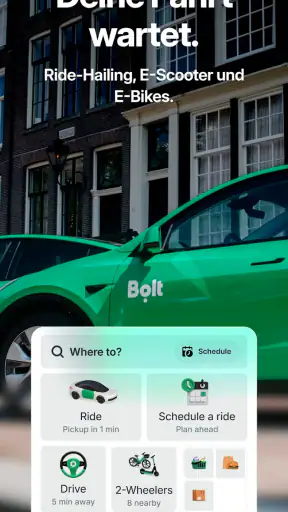 Bolt: Fahrten anfordern screenshot