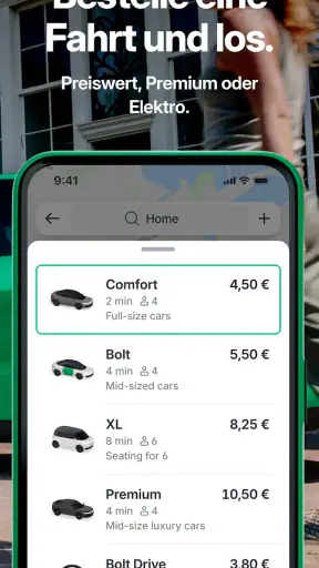 Bolt: Fahrten anfordern screenshot