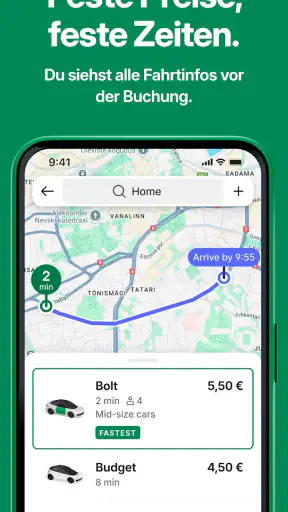 Bolt: Fahrten anfordern screenshot