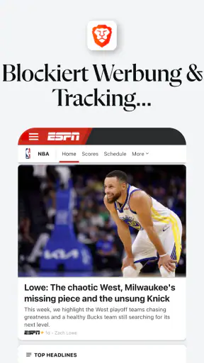 Brave Private VPN Webbrowser screenshot