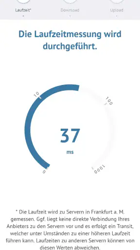 Breitbandmessung screenshot