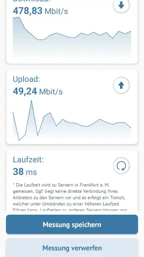 Breitbandmessung screenshot