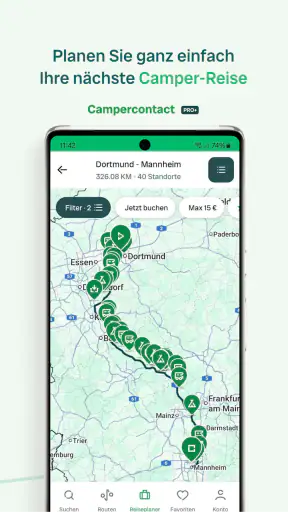 Campercontact - Campingplätze screenshot
