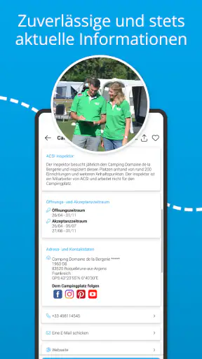 CampingCard ACSI screenshot