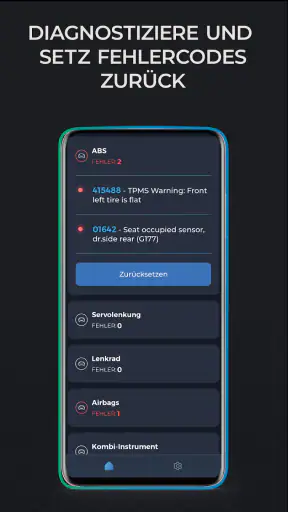 Carista OBD2 screenshot