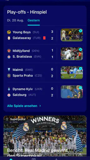 Champions League offiziell screenshot