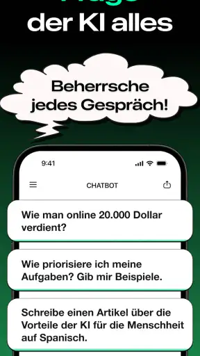 ChatGPT-basierter Chatbot screenshot