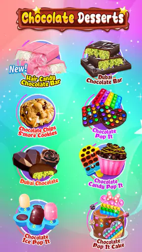 Chocolate Pop It Desserts screenshot