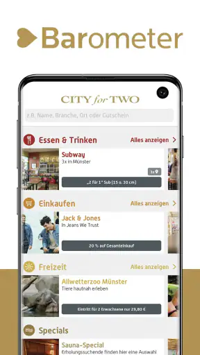 CITY for TWO - GutscheinApp screenshot