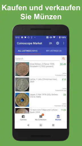 Coinoscope: Münzidentifizierer screenshot