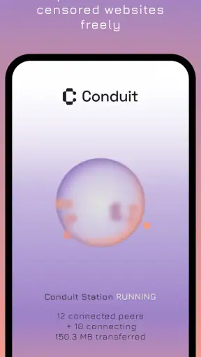 Conduit: Internet teilen screenshot