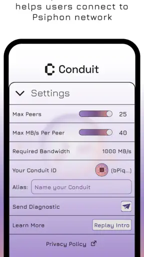 Conduit: Internet teilen screenshot