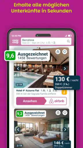 Cozycozy: Alle Unterkünfte screenshot
