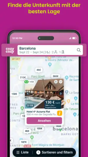 Cozycozy: Alle Unterkünfte screenshot