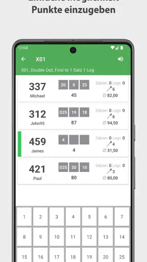 Dart Rechner App Punkte Zähler screenshot