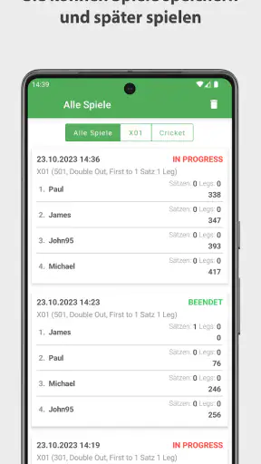 Dart Rechner App Punkte Zähler screenshot