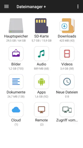 Dateimanager screenshot