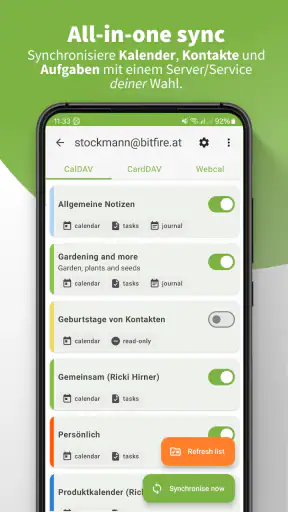 DAVx⁵ – CalDAV CardDAV WebDAV screenshot
