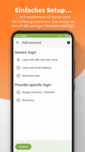 DAVx⁵ – CalDAV CardDAV WebDAV screenshot