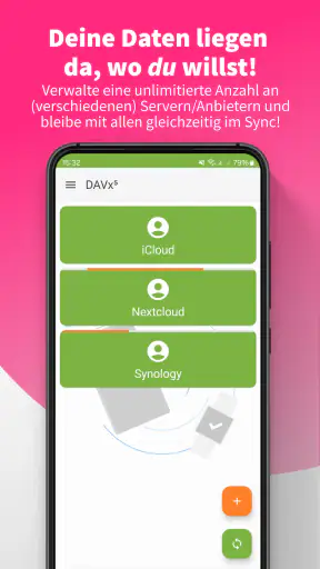 DAVx⁵ – CalDAV CardDAV WebDAV screenshot