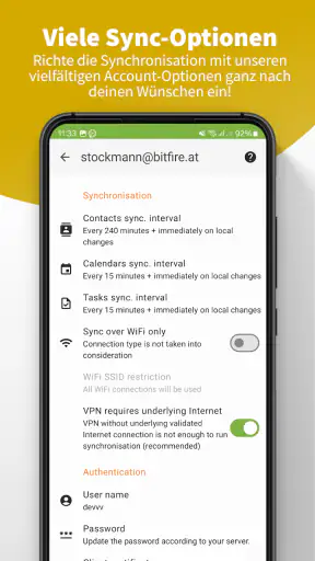 DAVx⁵ – CalDAV CardDAV WebDAV screenshot