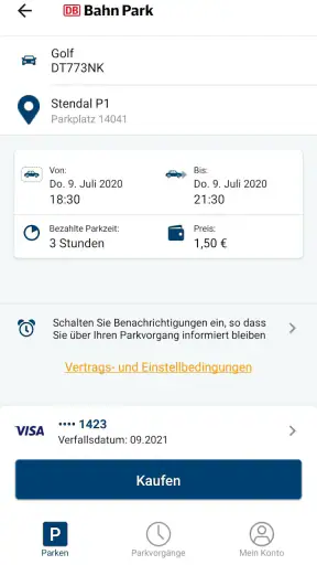 DB BahnPark screenshot
