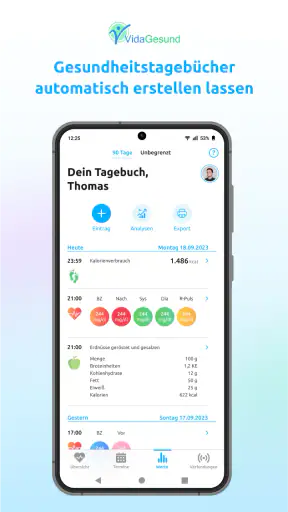 Diabetes-App + Blutdruck-App screenshot