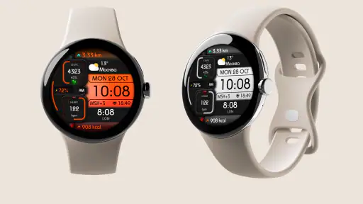 DIGI MONODARK WS74 Watch face screenshot