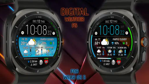 Digital Weather Watch face P5 screenshot