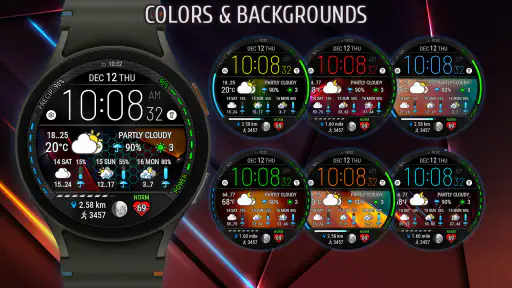 Digital Weather Watch face P5 screenshot