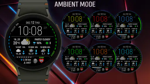 Digital Weather Watch face P5 screenshot