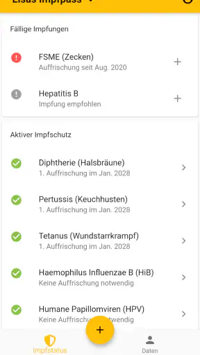 Digitaler Impfpass screenshot