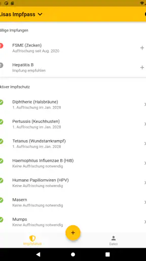 Digitaler Impfpass screenshot