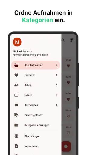Diktiergerät screenshot