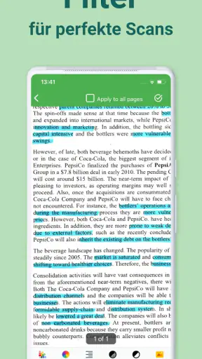Docutain: PDF Scanner App, OCR screenshot