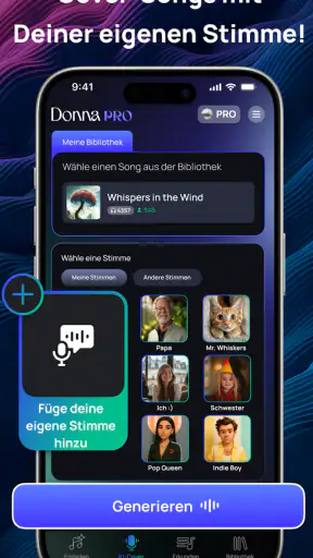 Donna KI Lied Musik Generator screenshot