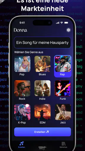 Donna KI Lied Musik Generator screenshot