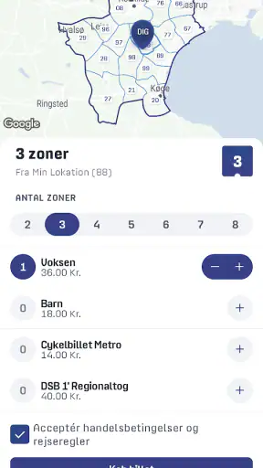 DOT Billetter screenshot