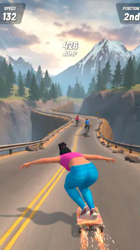 Downhill Skate Race Rennspiele screenshot