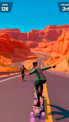 Downhill Skate Race Rennspiele screenshot