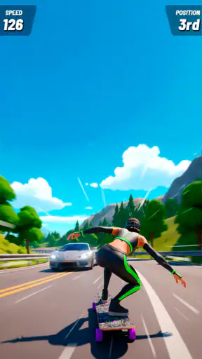 Downhill Skate Race Rennspiele screenshot