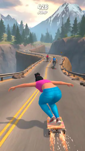 Downhill Skate Race Rennspiele screenshot