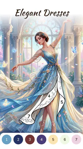 Dress Color: Paint by Number screenshot