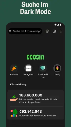 Ecosia - Internet Webbrowser screenshot