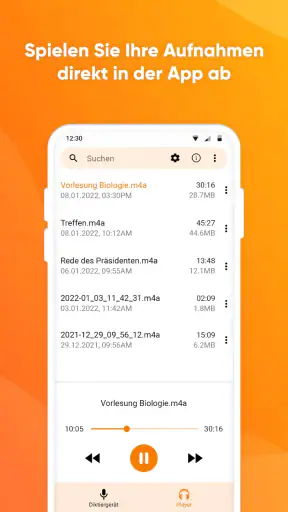 Einfaches Diktiergerät screenshot