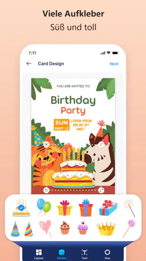 Einladungs Und Kartendesign screenshot