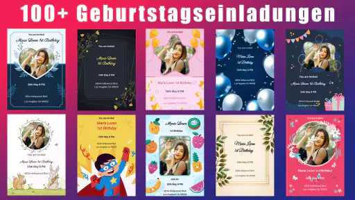 Einladungskarte zum Geburtstag screenshot