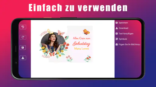 Einladungskarte zum Geburtstag screenshot