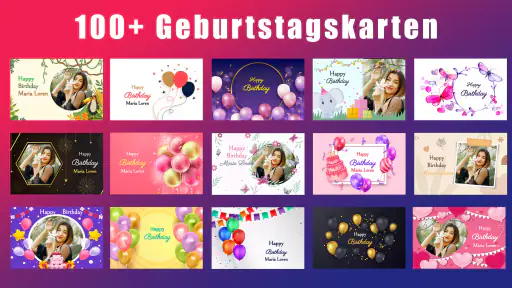 Einladungskarte zum Geburtstag screenshot