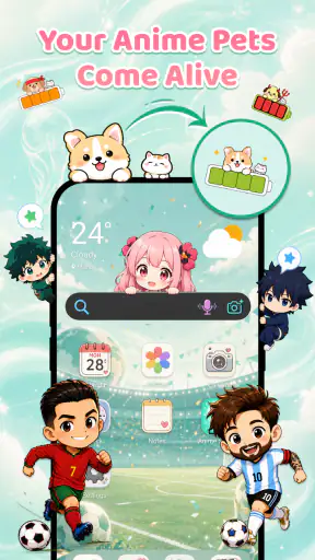 Emoji Batterie & Shimeji Pet screenshot
